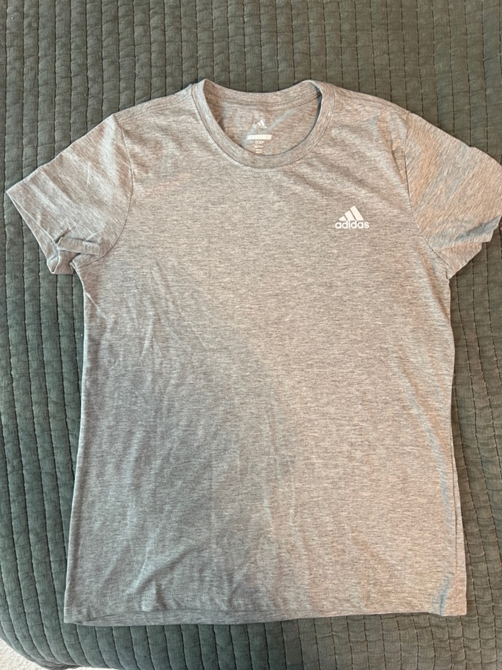 adidas Heather Gray Women's Crew Logo Tee